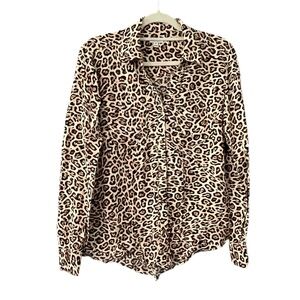 Love fire Animal Print Button Down Shirt - Women’s Size Medium